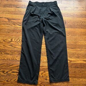 Uniqlo U Wide Fit Pleated  Jersey Pants Slacks Dark Gray Men's 30x30 Preppy